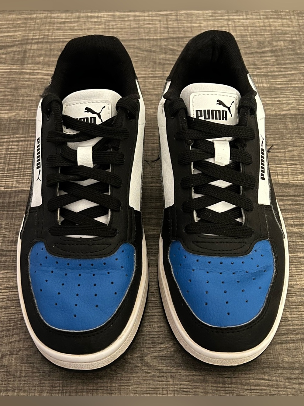 Puma Caven 2.0 Big Boy Shoes Black/Blue Color Size-5.5